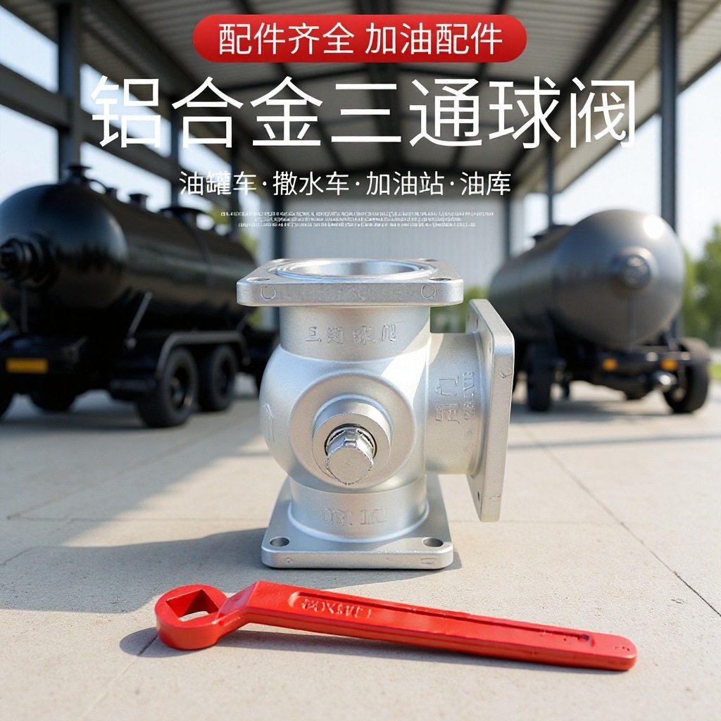 2寸大体三通四位方球阀 三通球阀洒水车配件 油罐车吸污车球阀门