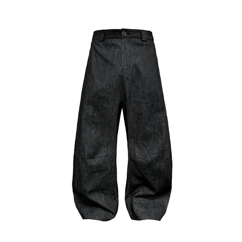 JCAESAR DENIMS 原牛牛仔裤低档打褶双侧缝阔弯牛仔裤 棉质拉链直图片
