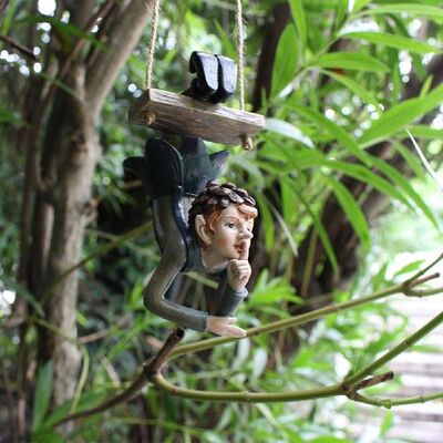 极速Attractive Garden Hanging Elf Ornaments HPome Decor Figu