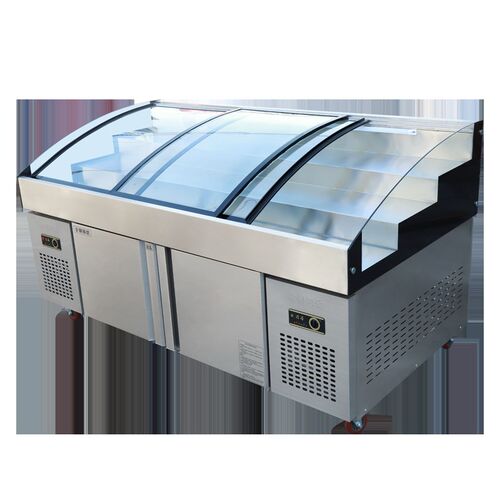 极速晟雪商用海鲜阶梯冰台明档饭店点菜J展示柜保鲜柜冷藏冷冻不