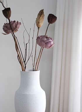 极速muzhi fklower荷花干花花束摆件天然真花莲蓬禅意插花客厅装