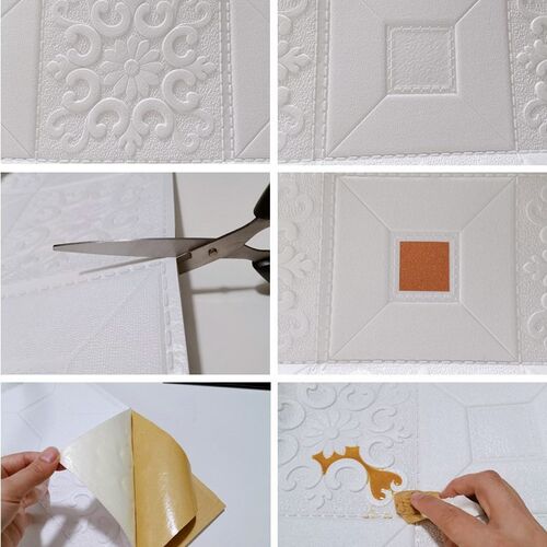 新品3D Wall er Stereo Ceiling Panel Roof Decor Foam XWallpap