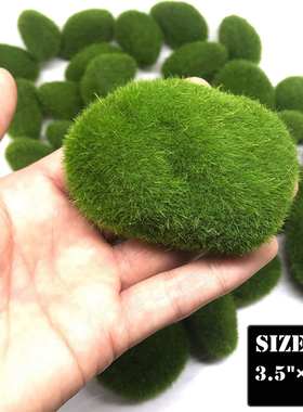 新品30PCS 3 Sizke Artificial Moss Rocks Decorative, Green Mo