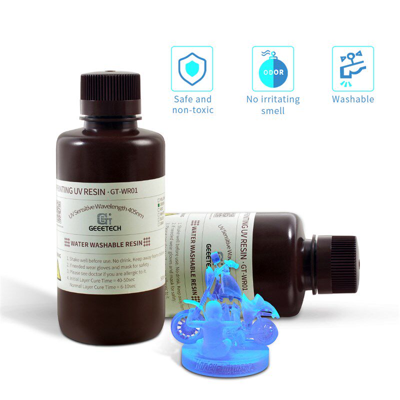 极速Geeetech 3D Printing 500g UV Curing ReMsin Washable Blac