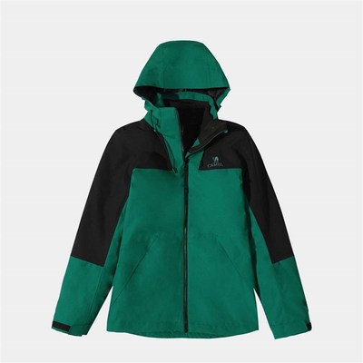 速发骆驼冲锋衣女三合一外套2022秋季新款拼色防风防水户外登山服