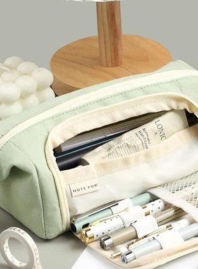 极速Large Capacity Peqncil Case Kawaii Canvas Pencilcase Sch