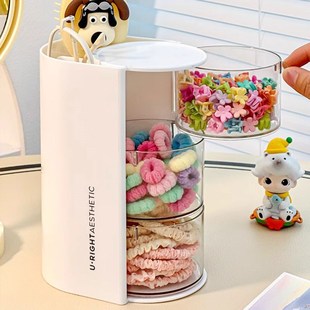 速发首宝盒儿童大容量器饰皮筋发卡头花头饰整理神宝孩发饰收纳盒