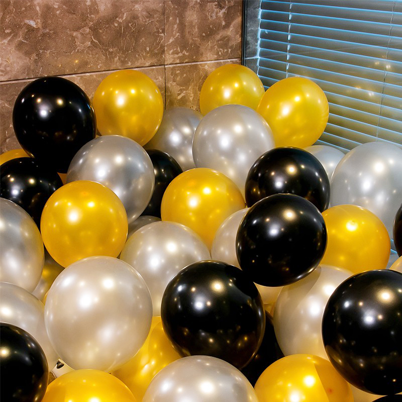 速发星星派光加厚乳胶防爆气球儿童生快日乐珠对装饰场景布置汽球