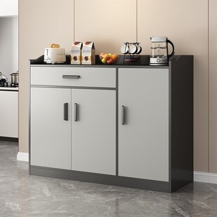 速发餐墙柜靠边一体家用客厅置物简柜约厨房灰色收纳柜子储物柜茶