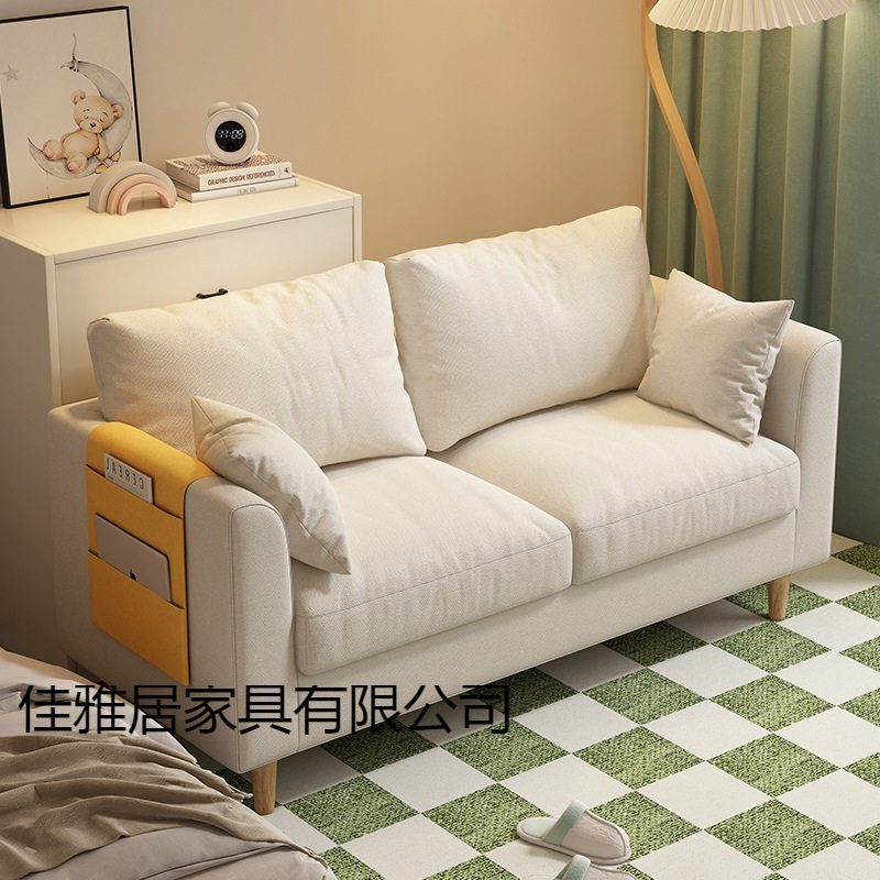 沙发出租房屋卧室服装店简易公寓客厅网红双人三人布艺小户型沙发