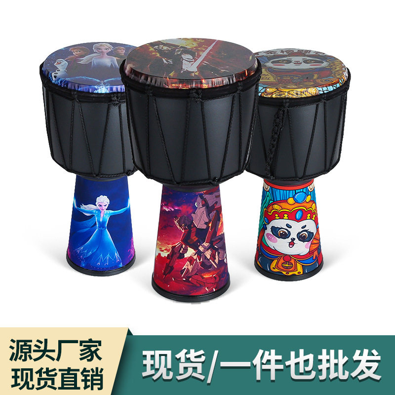 非洲鼓批发12寸手鼓免调音可绑绳初学专业打击轻质鼓可调音手鼓