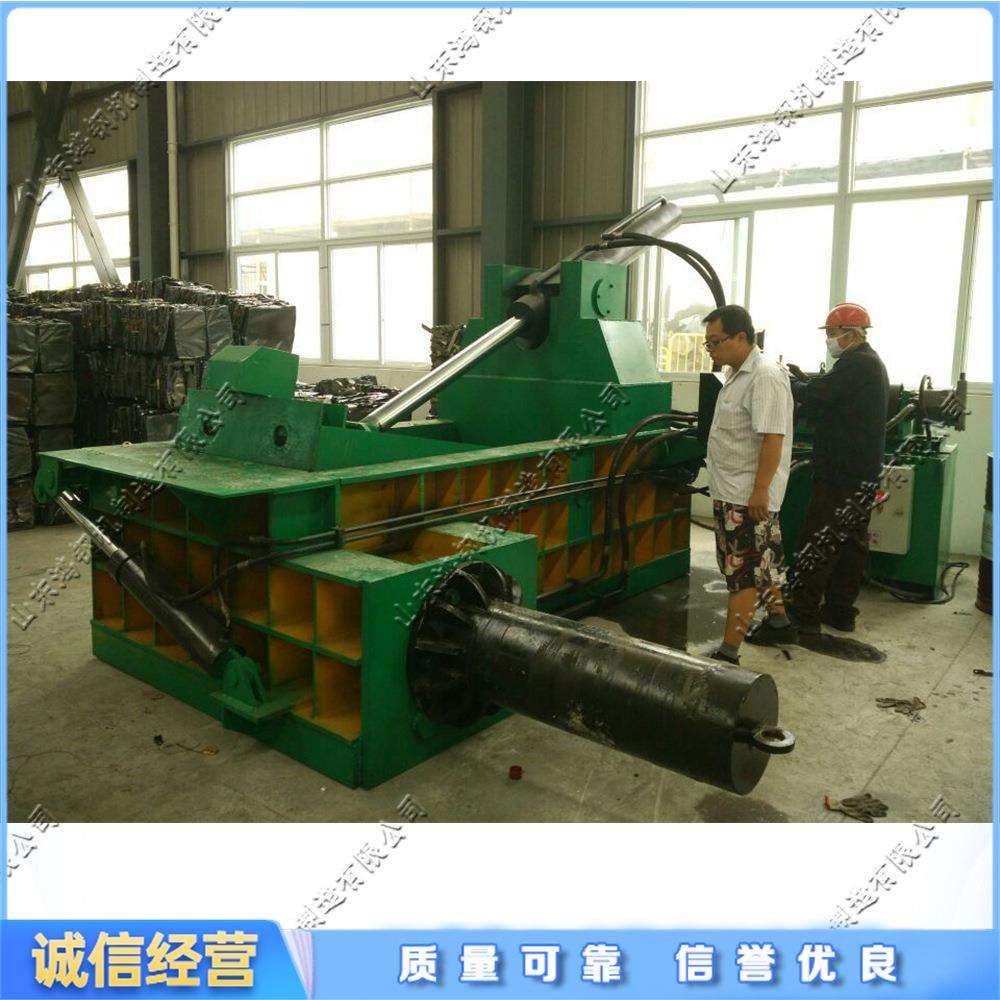 炼钢厂边角料打包机自动翻包液压金属压块机卧式金属废料打包机