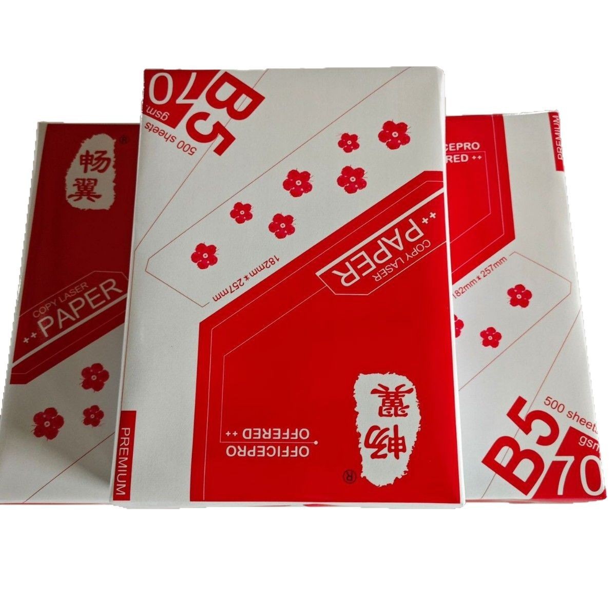 畅翼b4 b5.70g书本打印纸 A4纸500张8包1箱复印打印办公不卡纸
