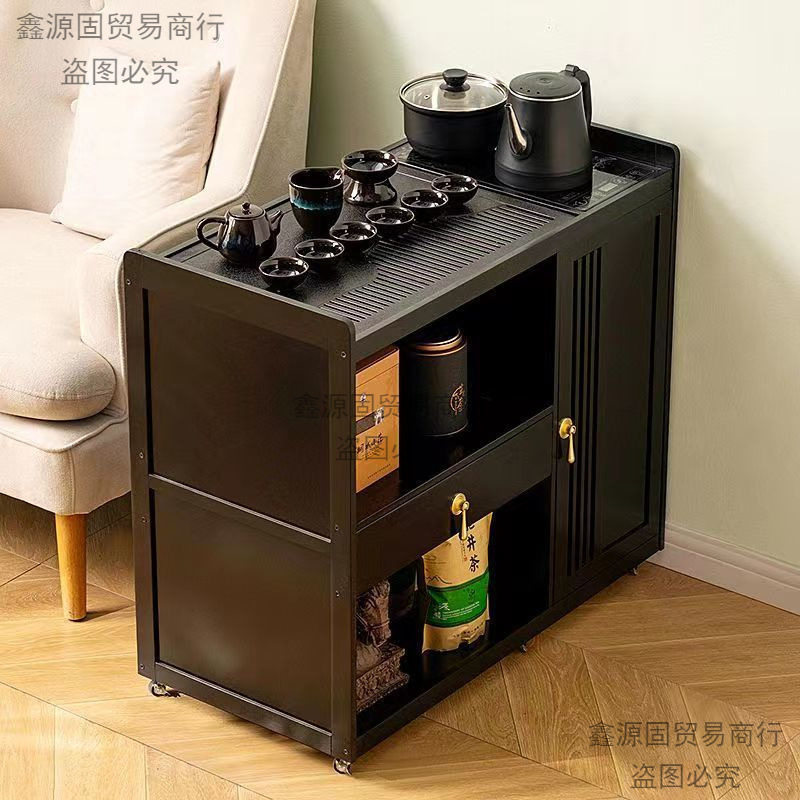 茶桌小型家用茶水柜烧水桌泡茶桌可移动新中式轻奢茶桌办公室家用