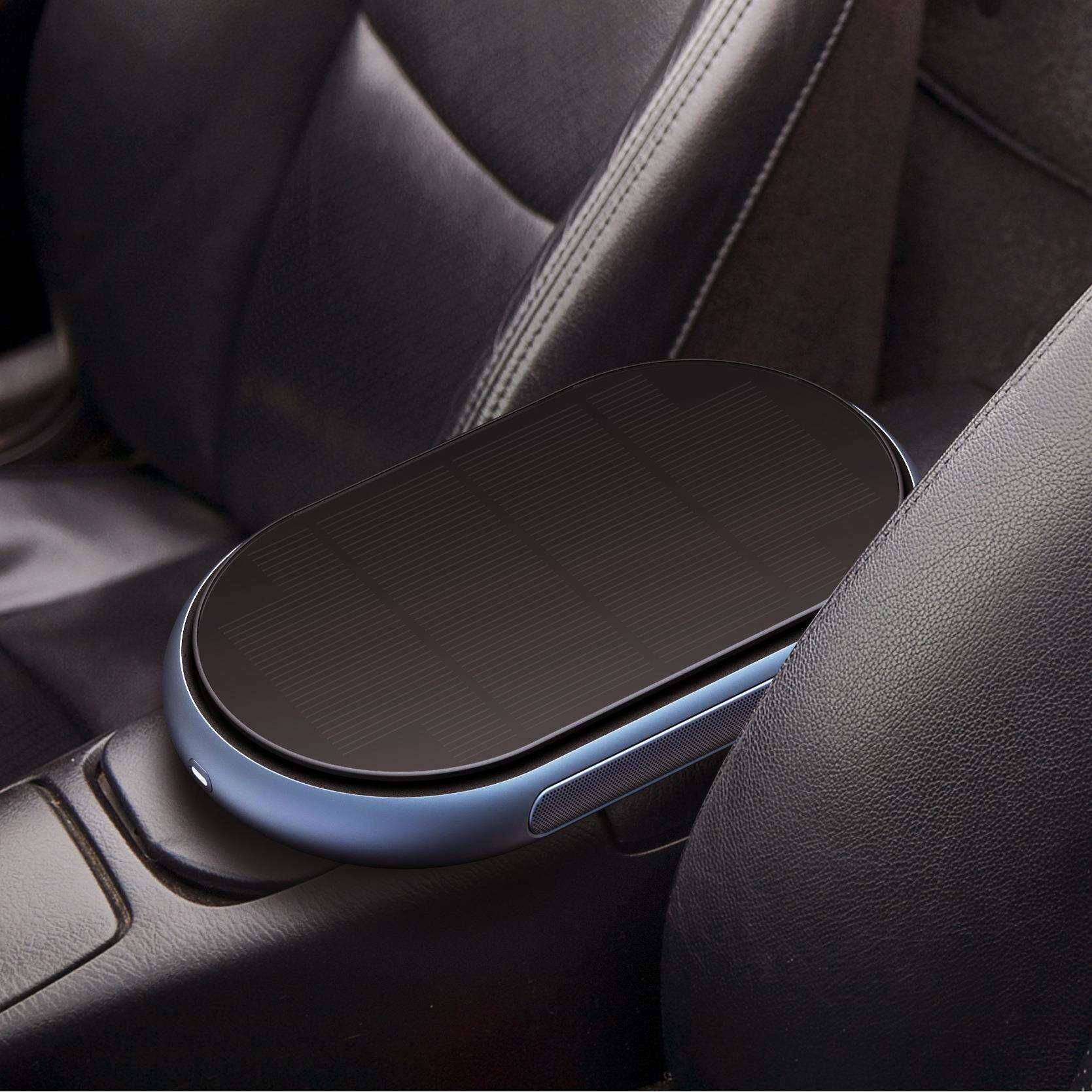 太阳能车载空气净化器铝合金汽车用负离子空气净化器直销