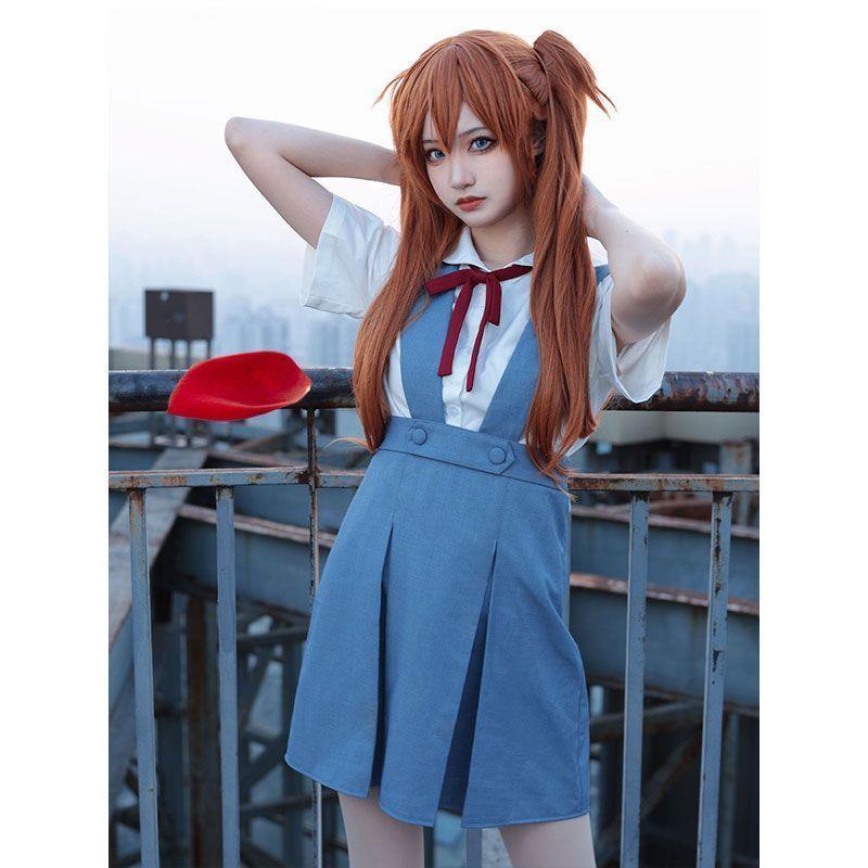 EVA新世纪福音战士明日香cos服绫波丽校服动漫cosplay女制服雾蓝-封面