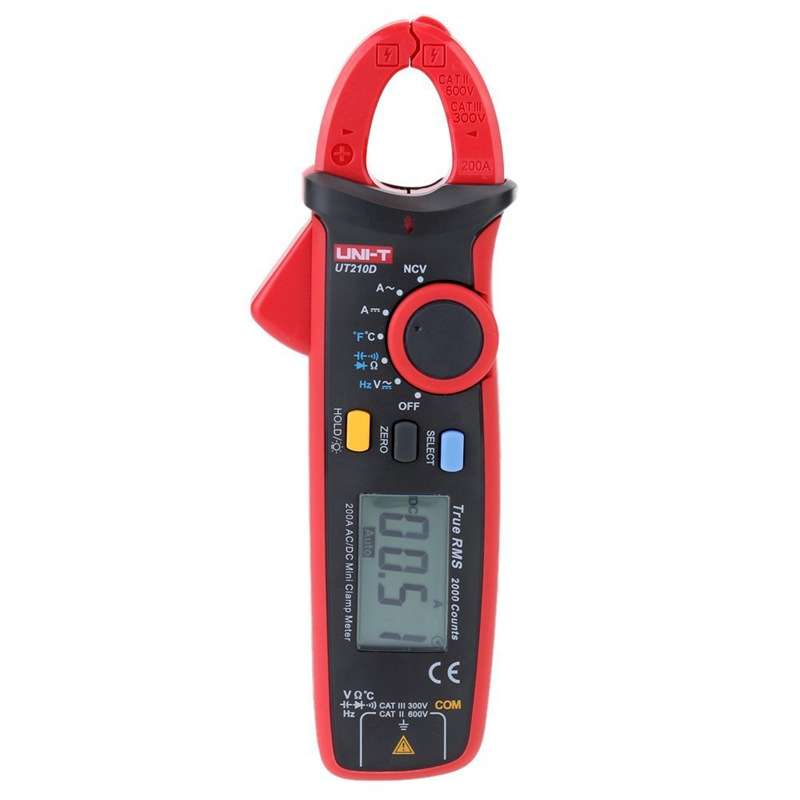 UT210D 数字钳形表优利德便携式数字钳形万用表电工用钳形表