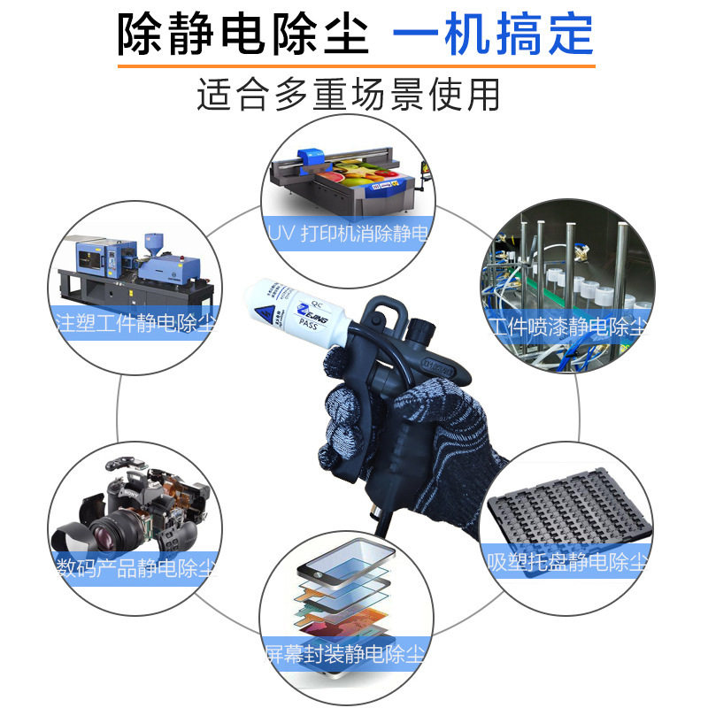 吸吹两用的吸尘枪挂车专业离子静电铝合金针JH调气吹尘枪工业货车