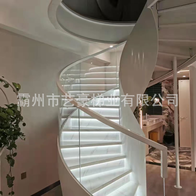 法式复古重型旋转楼梯卷板