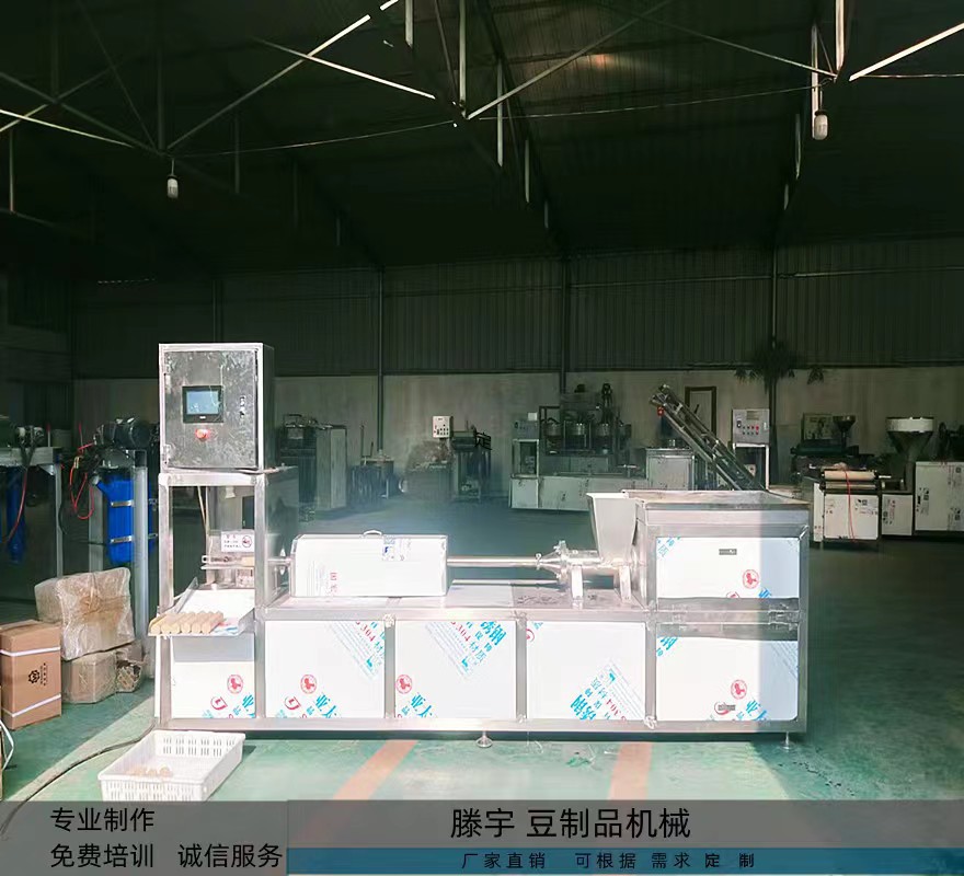 山西全自动素鸡机 自动下料 产量高 可调节大小豆制品机械