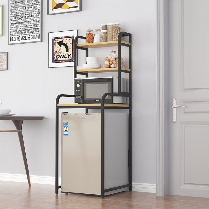 2026冰箱置物架迷你落地小冰柜上方顶部厨房微波炉烤箱多层收纳整