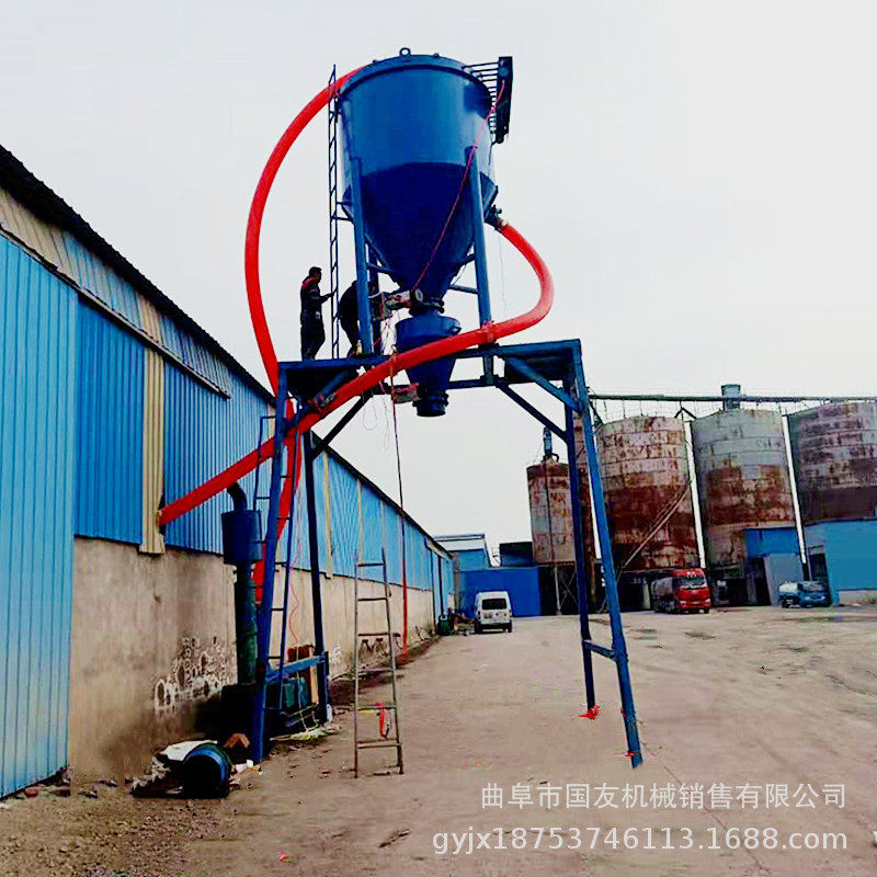 宜昌环保无扬尘清库吸灰机钢板仓自吸式水泥吸料机粉煤灰装车设备