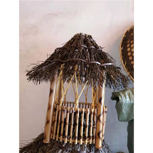 石楼县东南亚风格田园艺术装饰竹吊灯田园手工竹编灯竹艺茶室吊灯