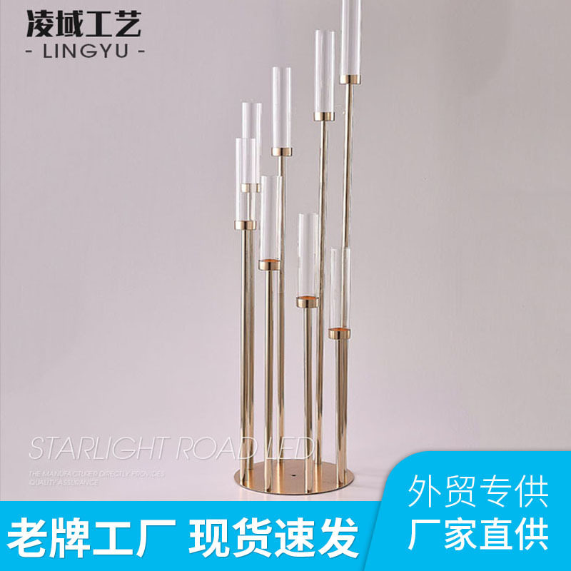 2023婚庆路引灯透明亚克力烛台配件步步高婚礼堂布置装饰道具灯饰图片