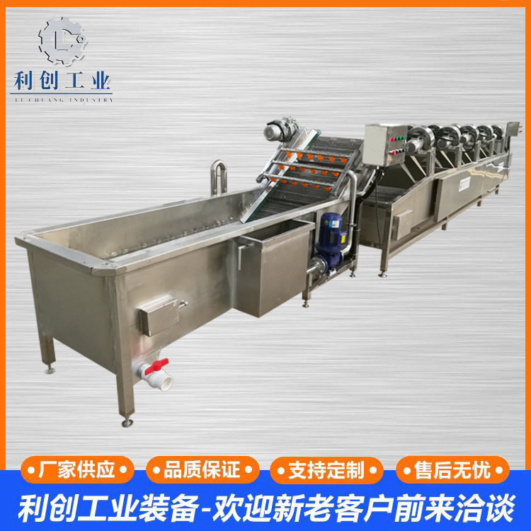 口蘑胡萝卜气泡清洗机 全自动果蔬清洗流水线 中央厨房清洗机