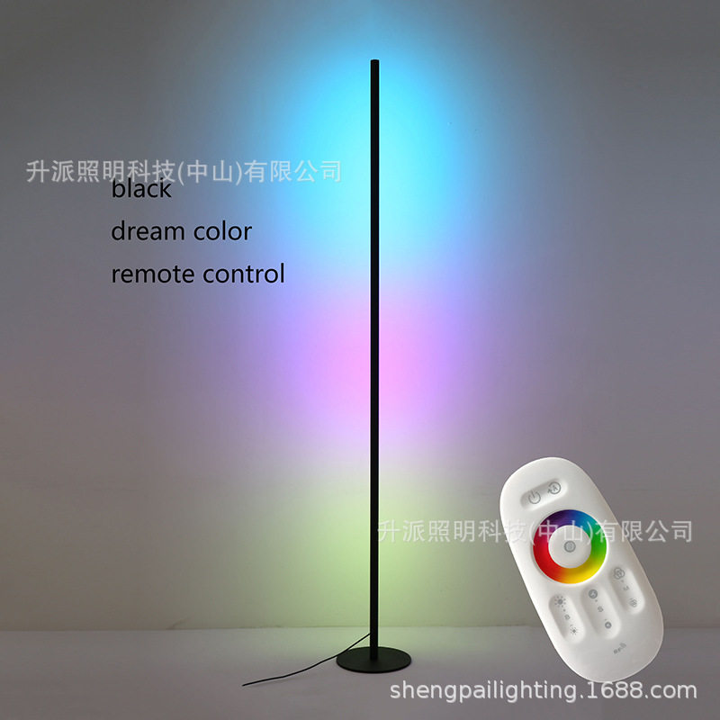 LED墙角灯直播拍照氛围RGB幻彩跑马落地灯卧室客厅遥控APP角落灯