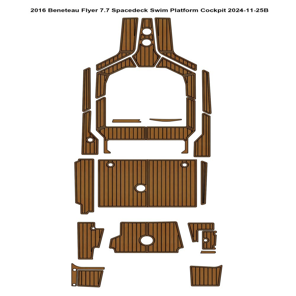 2016 Beneteau Flyer 7.7 Spacedeck游艇船舶EVA柚木地板eBay热销