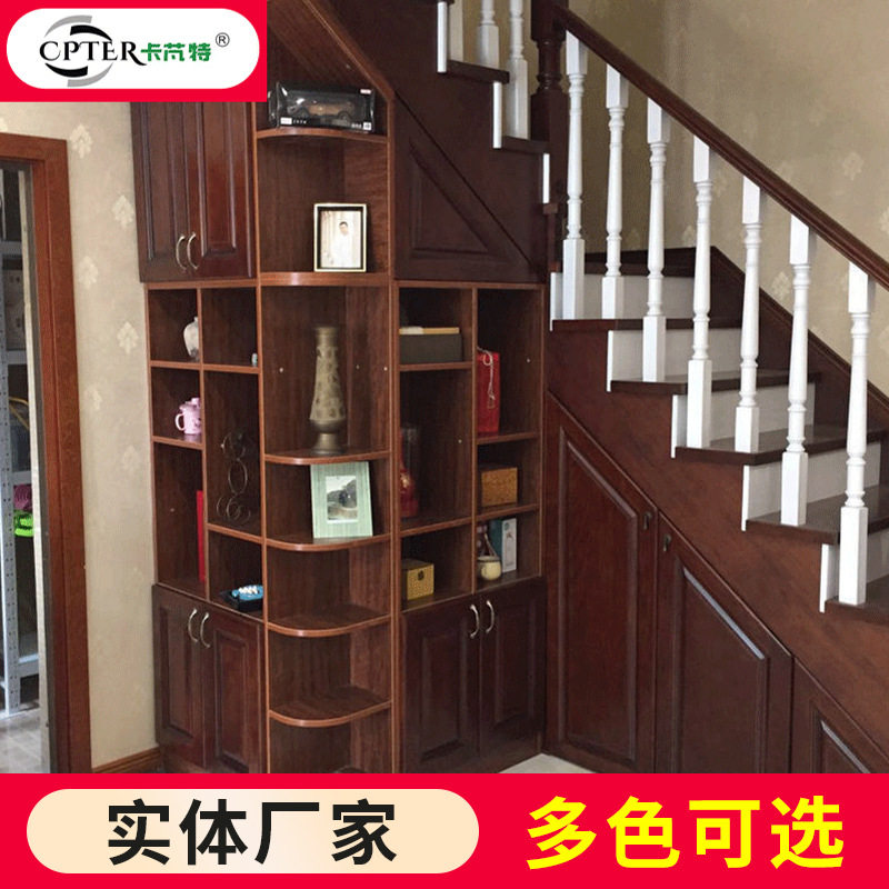 批发家用室内木楼梯护栏别墅阁楼木质雕花类楼梯扶手复式楼梯