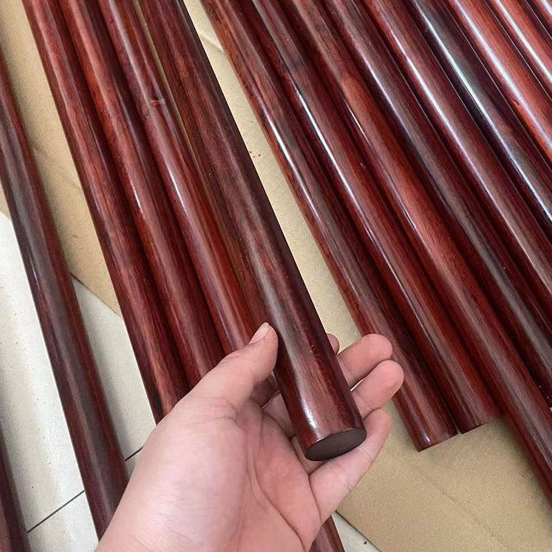 小叶紫檀太极杖实木健身武术把盘龙棍练功棒清仓紫檀木棍超硬木棍