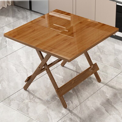 折叠桌小户型方桌子实木简约便携式户外阳台饭桌摆摊餐桌升级加厚