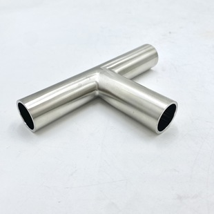 316L不锈钢BA级内外光亮电解抛光三通 卫生高洁净EP级管件气路管