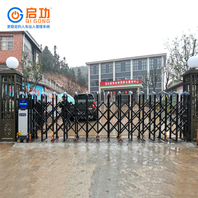 电动铝合金不锈钢伸缩门厂家批发