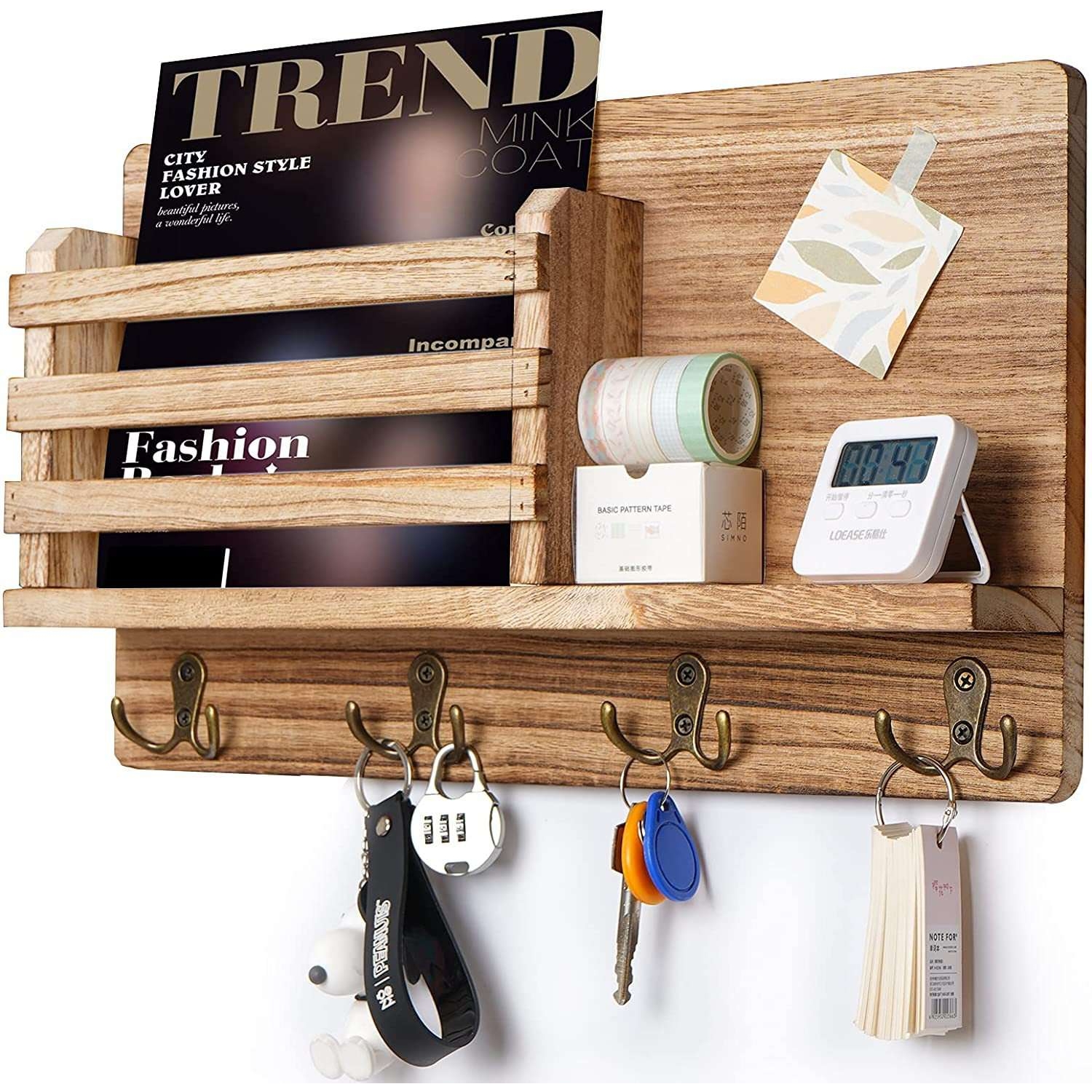 木质墙上置物架一字隔板墙壁书架实木客厅厨房收纳整理架子