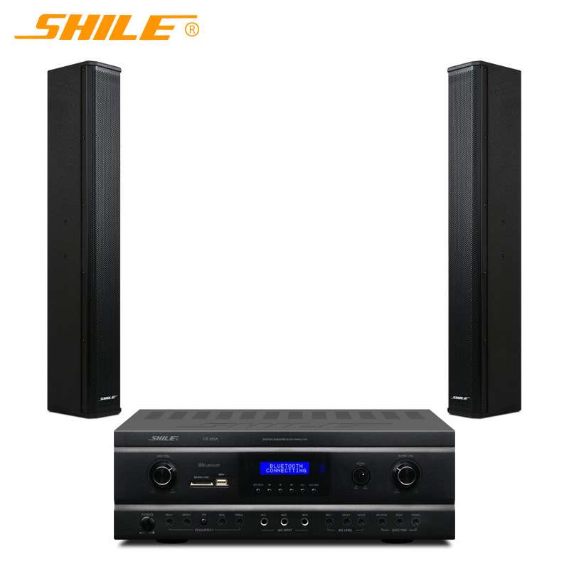 SHILE/狮乐 OK-555A+BX-408会议室音箱组合壁挂会议主持功放音响