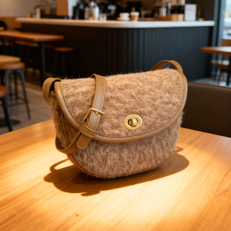 法式复古通勤小包豹纹斜挎包