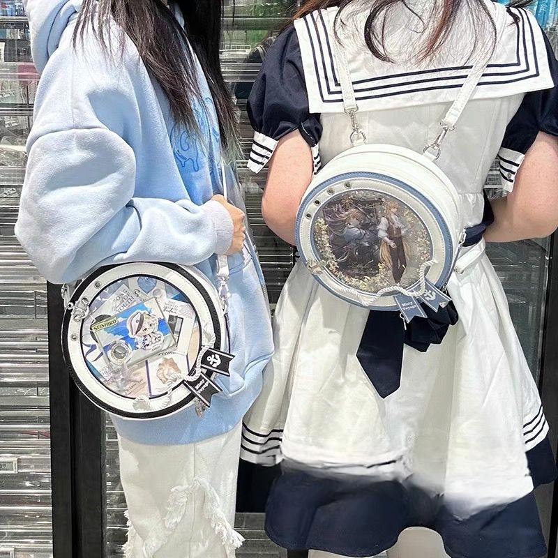 小食量痛包二次元双肩包学生斜挎包通勤包透明吧唧包谷子包小背包