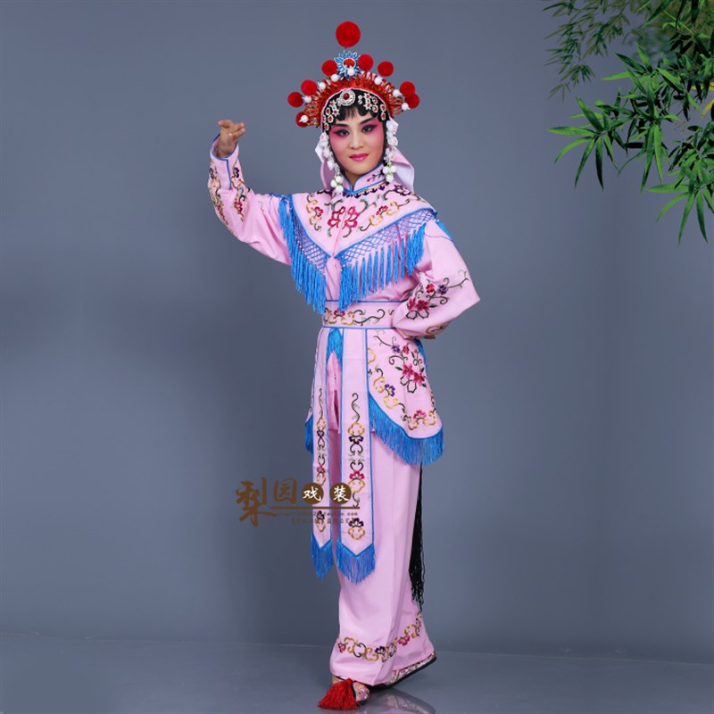 极速梨园戏装 京剧戏曲服装舞台演出服装刀马旦R武旦女兵女将 女