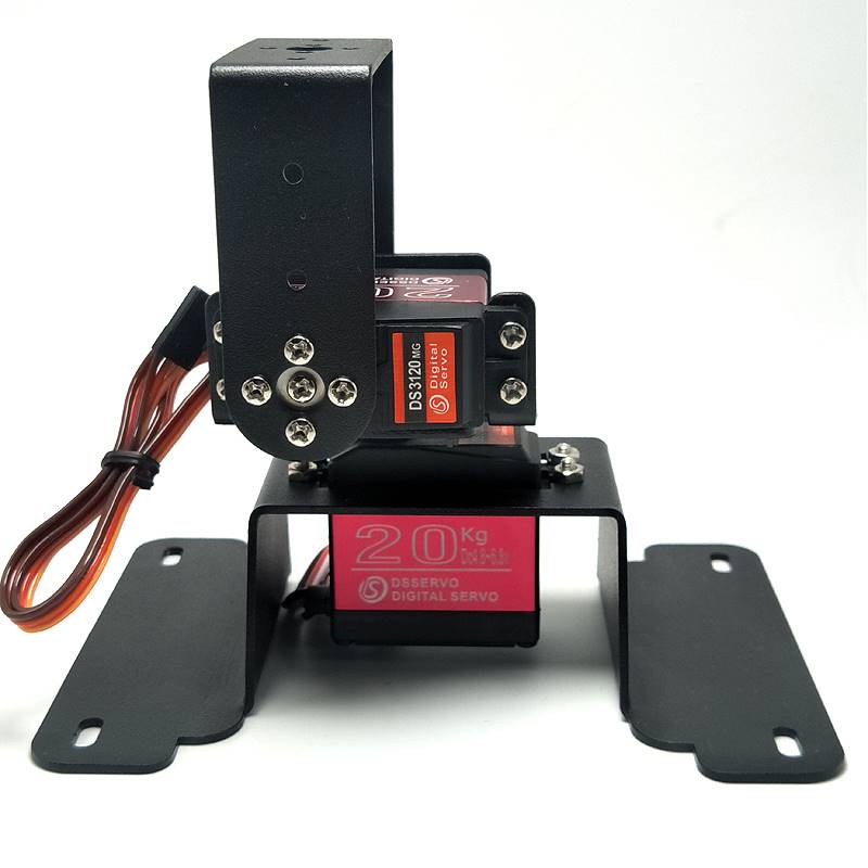 极速二自b由度舵机云台支架机器人机械臂平台底座mg996r舵机固定