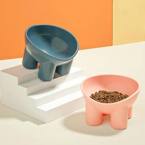 极速Pet Bowl Large Capacity Cats Bowls ObNlique Mouth Cute