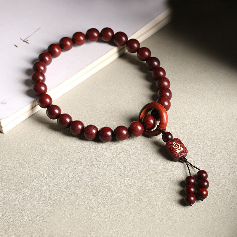 极速小叶紫檀手串手持佛念珠男女款檀香木M十八子佛珠盘文玩手链