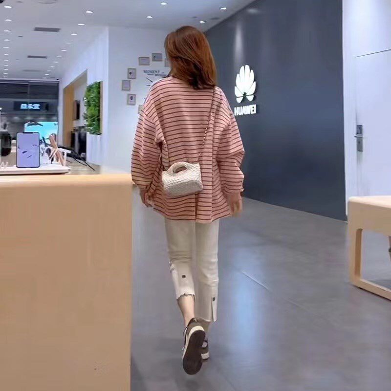 新品孕妇春装套装2025新款时尚宽松T恤卫L衣上衣服秋季两件套洋气