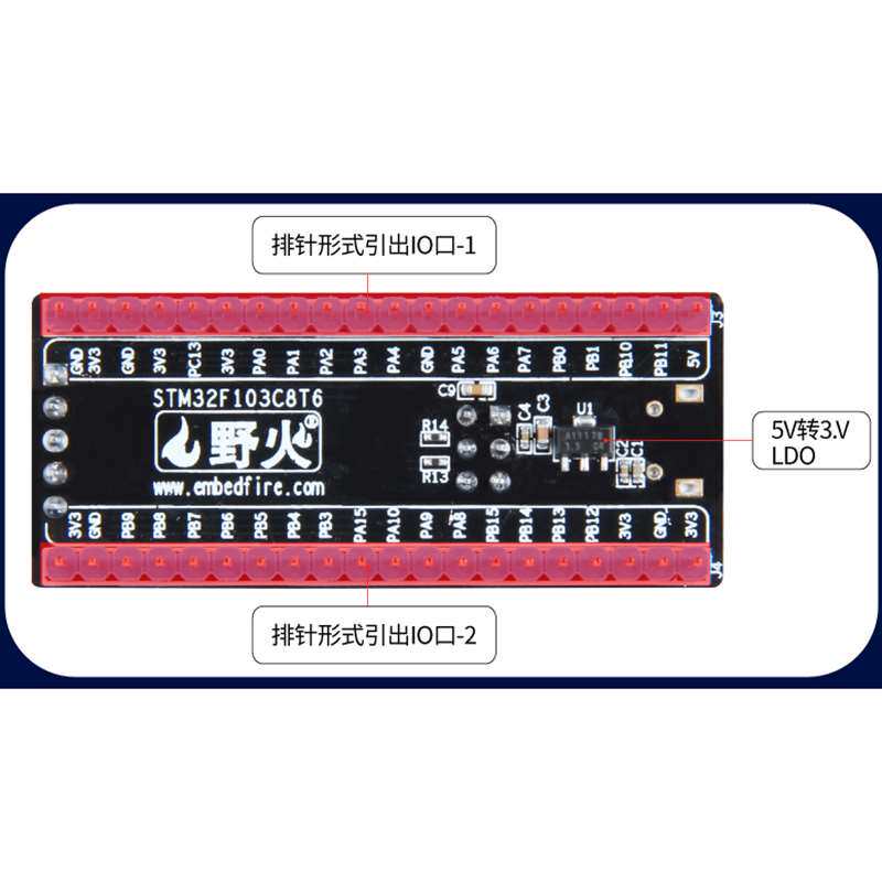 极速火S野TM3g2开M发板 T32FS13C8T6频核心板小系统板7M0主IO2口
