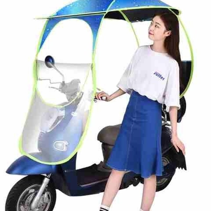 极速电动电瓶车上的雨棚挡雨挡风新款2018款加宽加大W厚频两轮遮