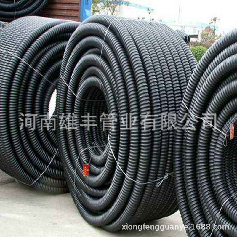 极速新款新款PE碳素管25r 32 40 50 63波纹管单壁螺纹管穿线管碳