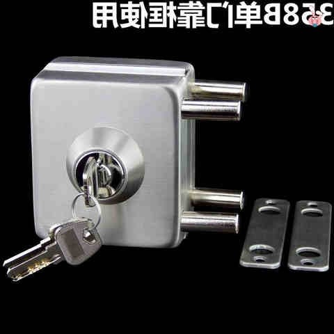 极速两扇门锁双开门门双门单门z办公室商铺大门锁插销锁u型锁免开