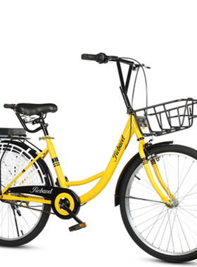 极速共享单车成人男女22/2v4寸ofo小黄车同款自行车超轻学生实心